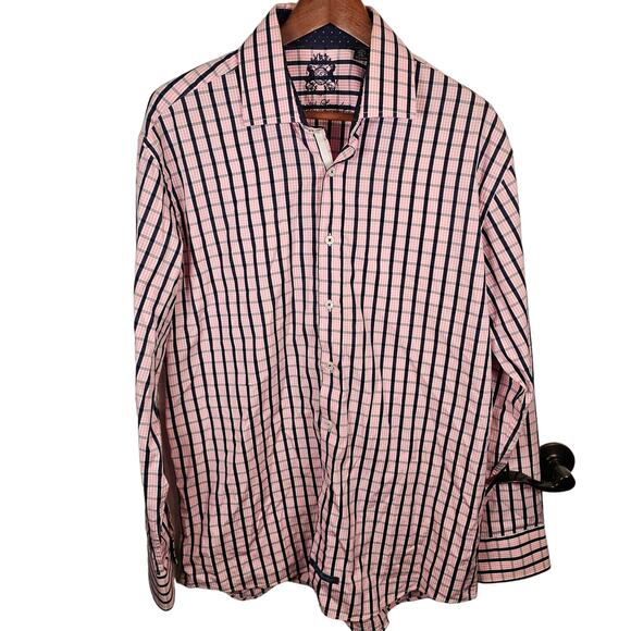 English Laundry Christopher Wicks Flip Cuff Button Size 16 1/2 Large 34/35 EUC - Picture 1 of 5